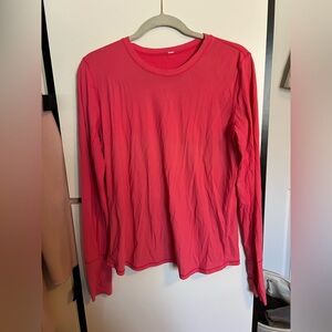 Hot pink lululemon long sleeve with flutter back